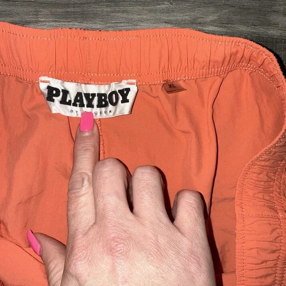 Playboy by Pacsun Swim Trunk Short Orange Mens XL‎